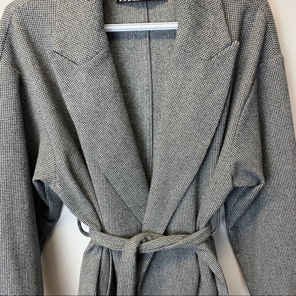 Zara soft touch oversized belted coat - Picture 6 of 7